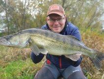 Velký candát chycený Radkem Filipem na české svazové vodě