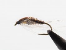 Nymfa jepice s wolframovou zt OLIVE Knpek Hooks v hrudi.