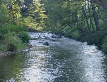 Rozboen jez v zvodnm seku nad Svatavou