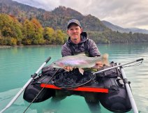 Vojta s Belly Boatem Guideline Drifter Evolution v akci