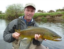 This cracking wild brownie fell for a size 14 CdC dry fly during a hatch of Olive Uprights
