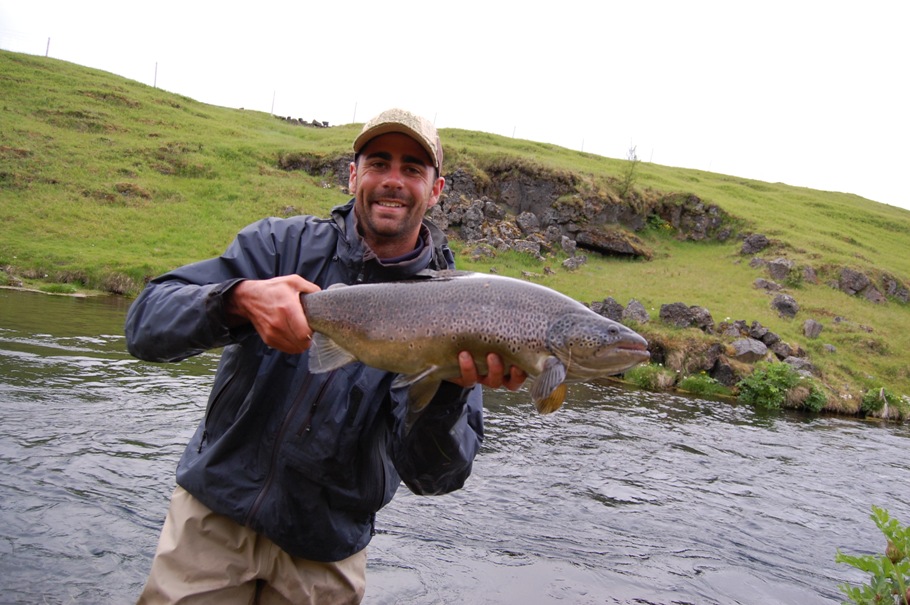 A truly overweight trout from the Galtalaekur river in the kingdom of Mt. Hekla