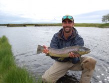 These spring fed rivers in the volcanic part of Iceland surely produce some big brown trout