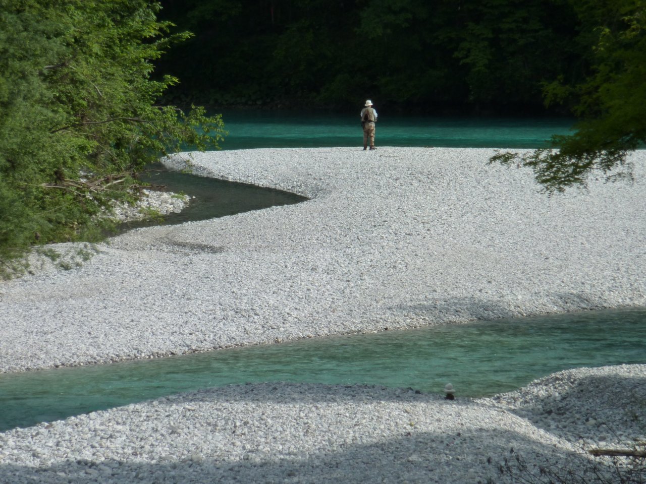 Tolminka river meets Soca river