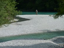 Tolminka river meets Soca river