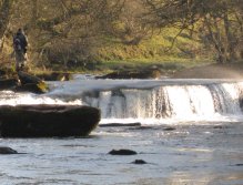 An upper Usk waterfal