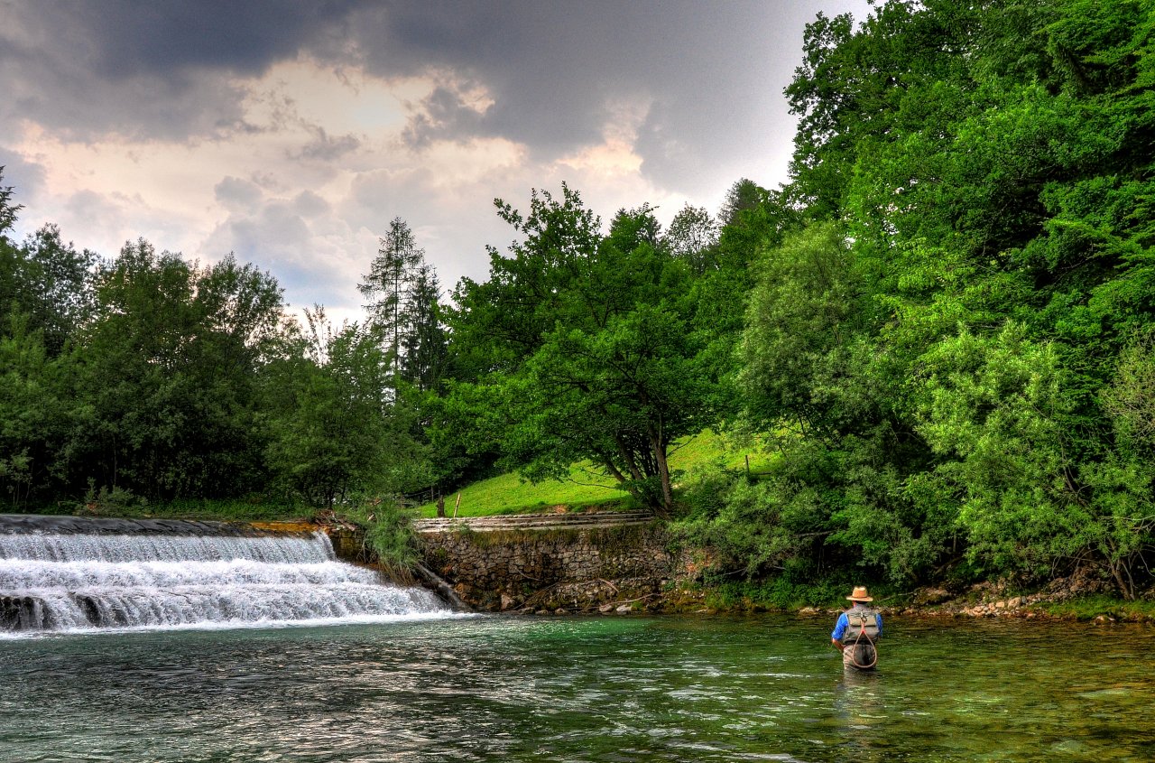 Flyfisherman on the Radovna river