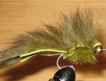 Olive flies with rattling beads, a bit of flash and lots of movement, are a trusted favourites