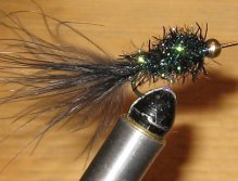 Black flies, with a rattles, are always a good go to flies