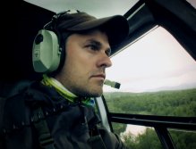 Searching for good filming spots in Lapland, Sweden