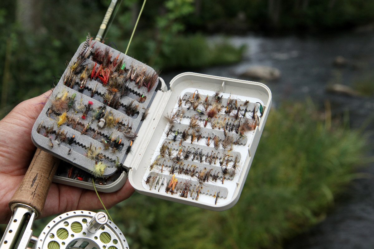 C&F box full of wet flies