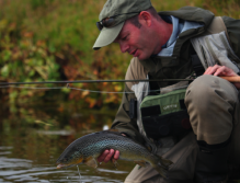 Paul Procter with a midge feeder