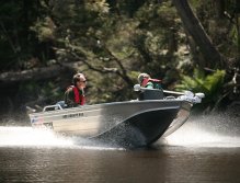 Boats are the only means of getting around on the large rivers of the West