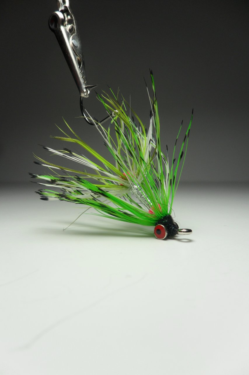 When tied on up-eye hooks the fly can be fished with a distinct "jigging" motion