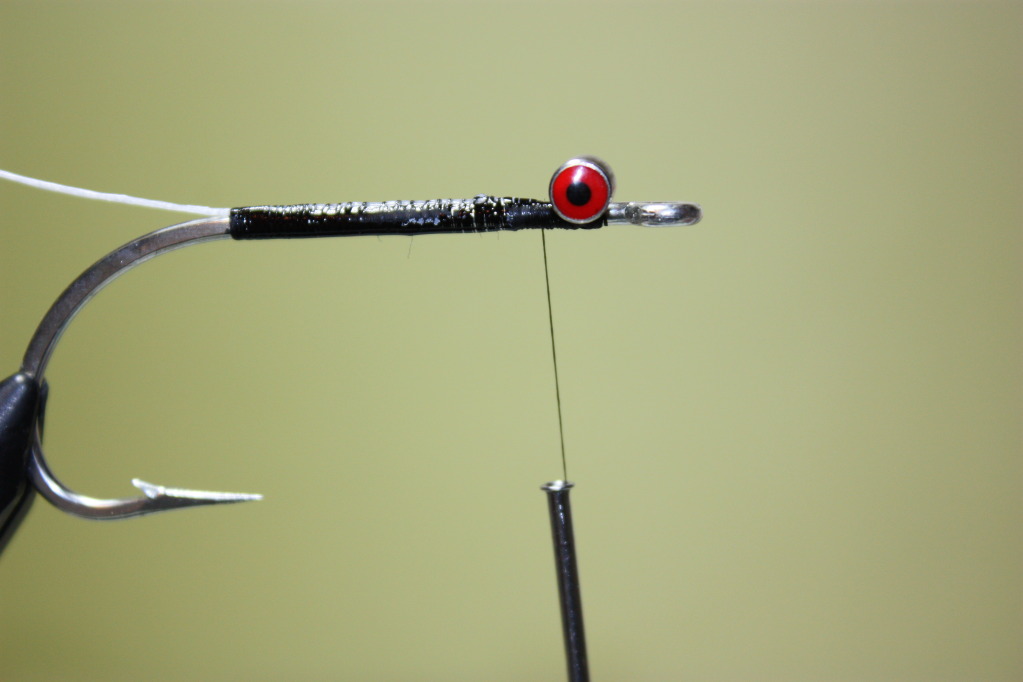 Attach your dumbell eyes using figure eight wraps