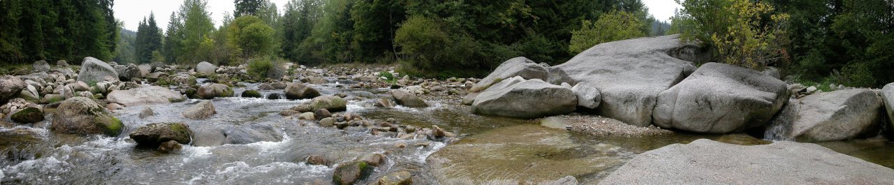 Panorama of Jizera & Mumlava rivers confluence