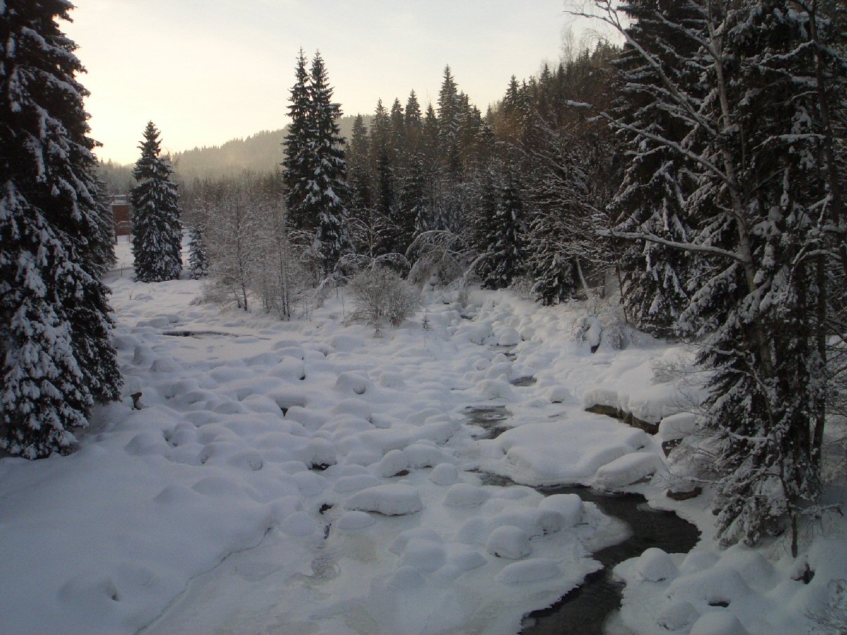 Jizera river in winter