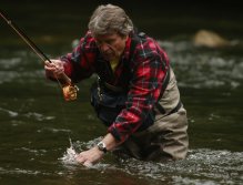 Roman Moser releasing his catch