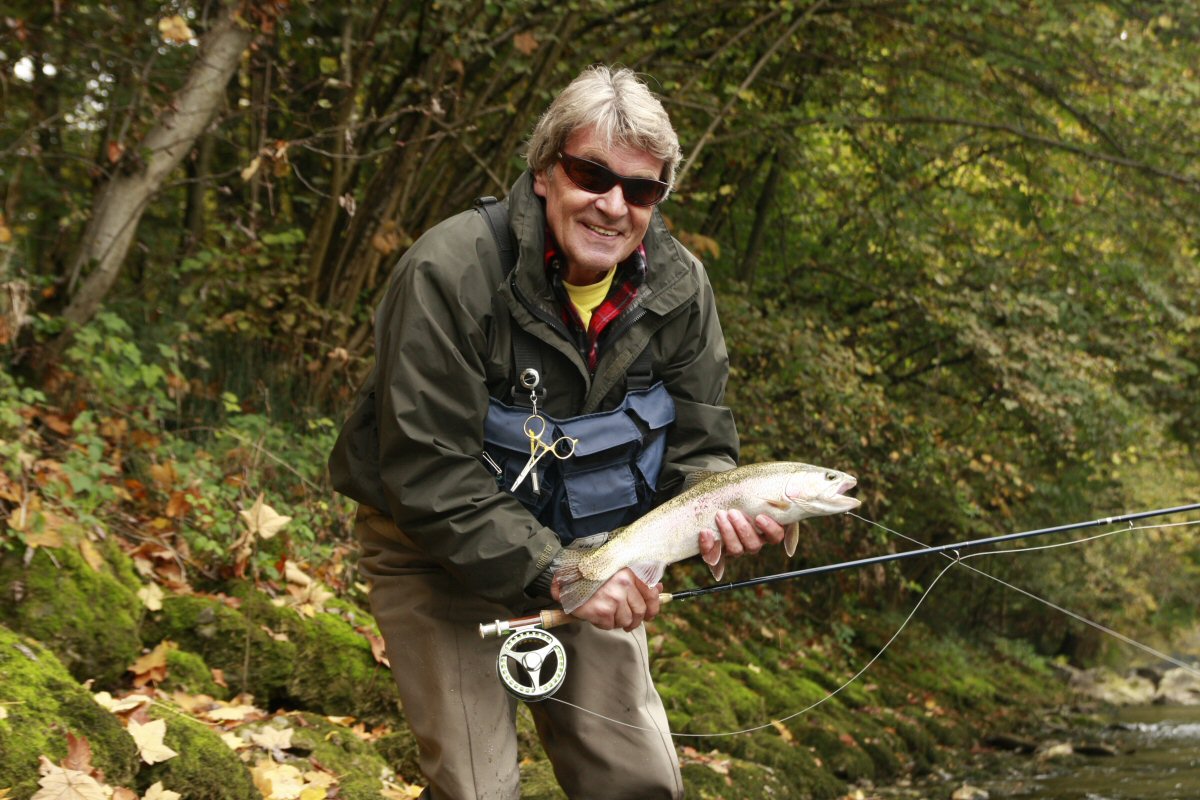 Roman Moser with nice rainbow trout