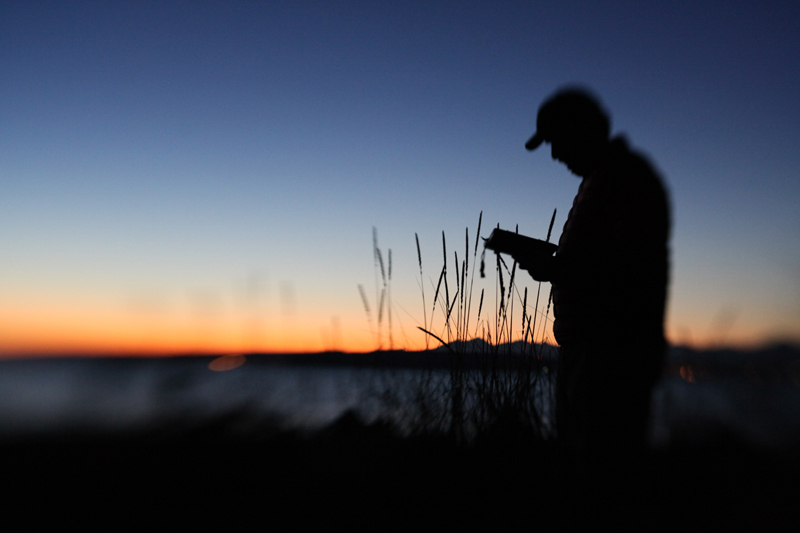 lex Collier trying to see what fly to put on next before his light is completely gone