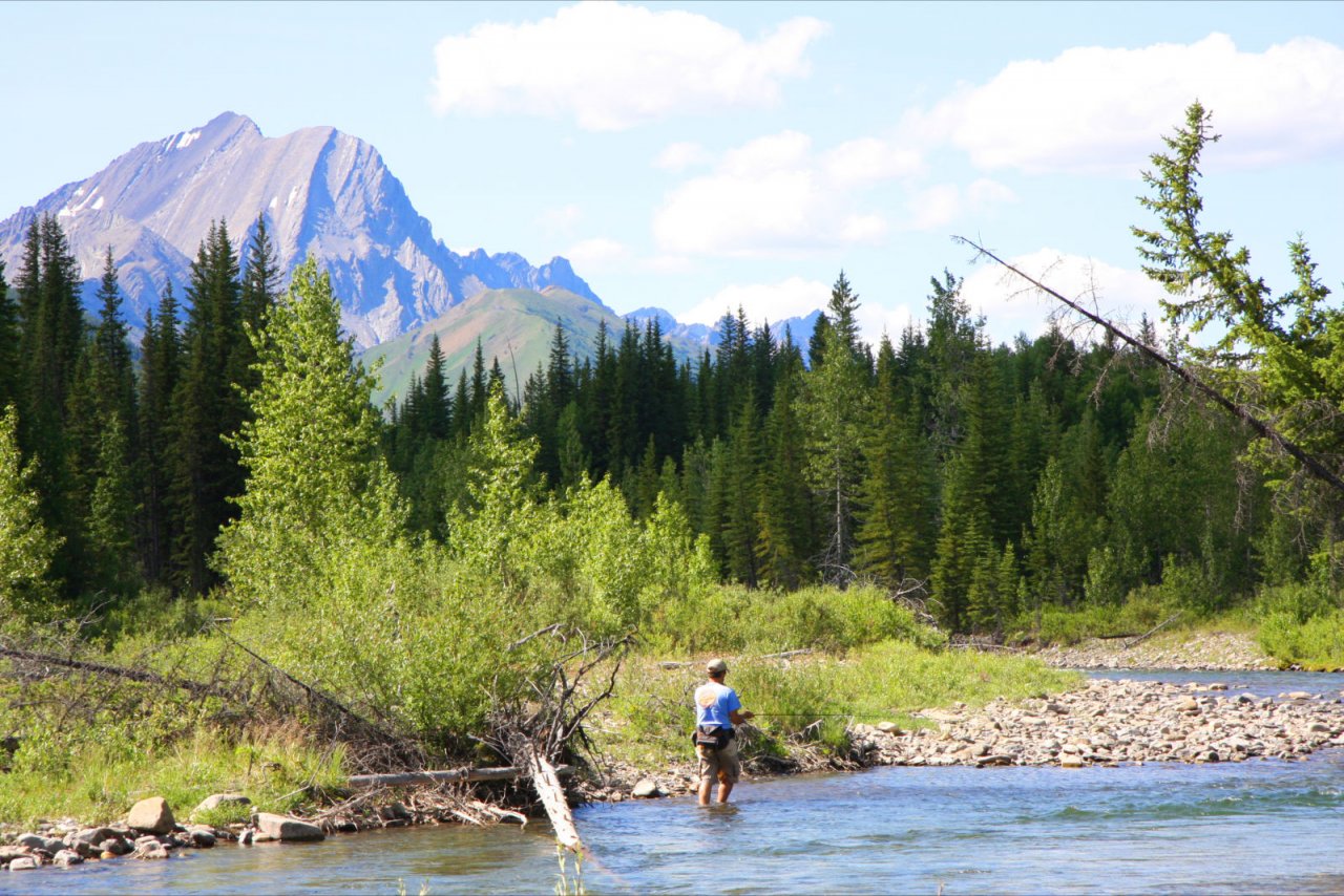 Fishing through a riffle