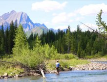 Fishing through a riffle