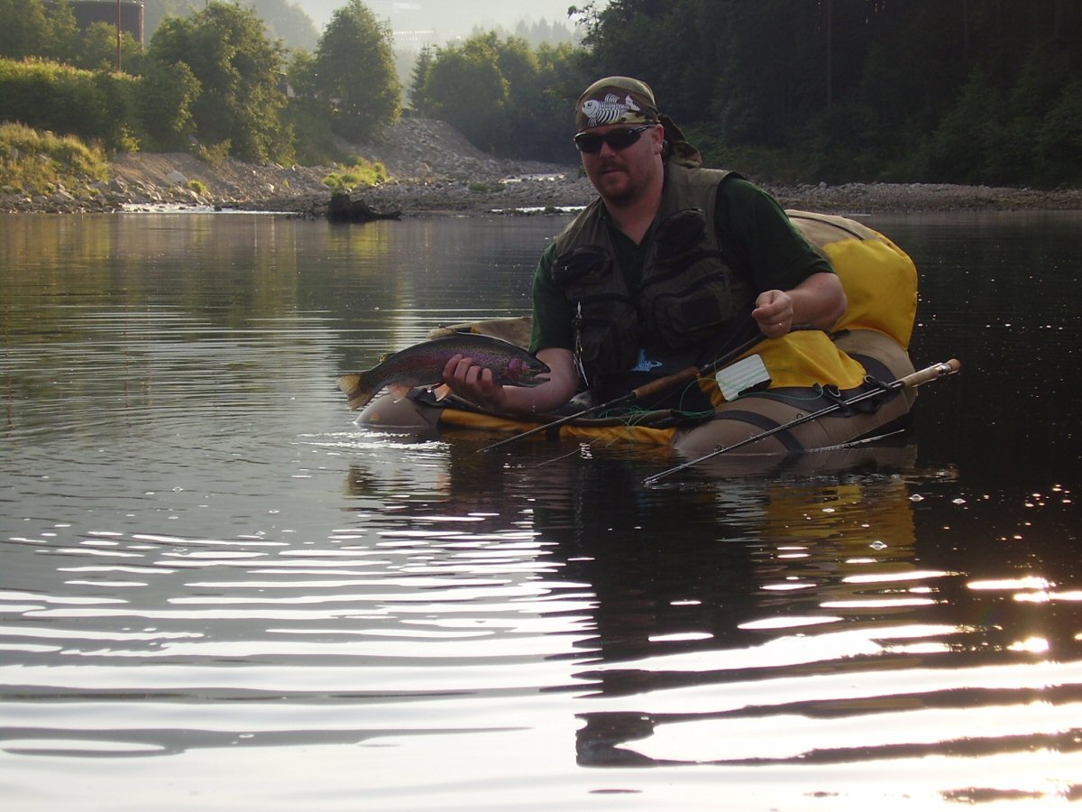 Rainbow caugth from Belly Boat