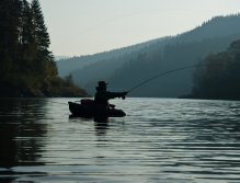 Fly Fishing from Belly Boat