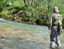 Fly Fishing, Radovna River, Slovenia