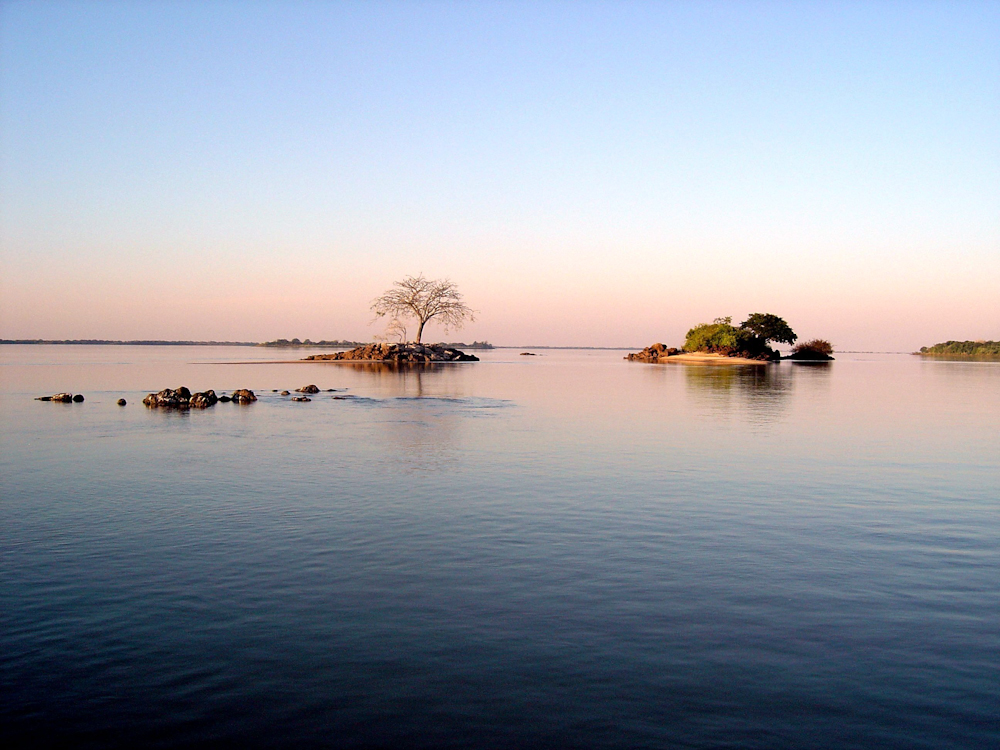Low waters show the beauty of the rocky islands