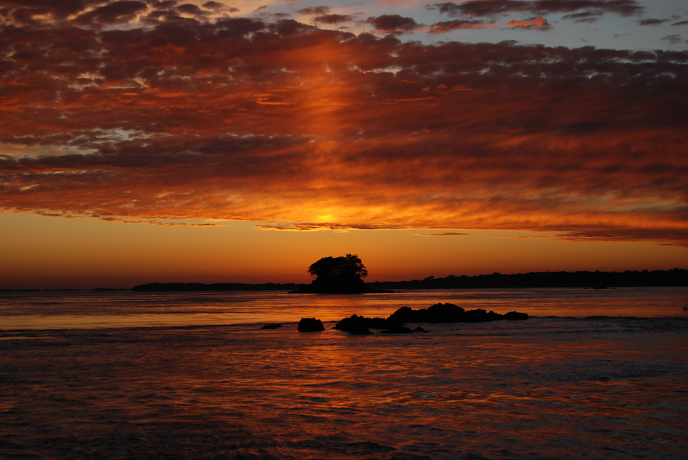 Sunset paradise oil canvas