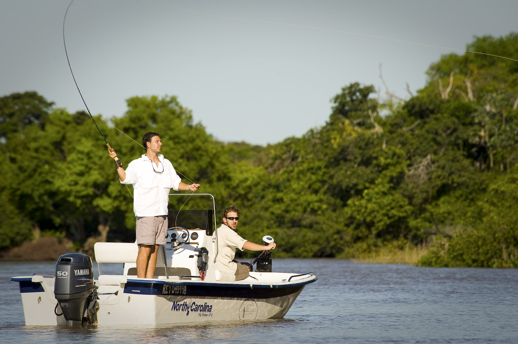 Fishing from the platforms