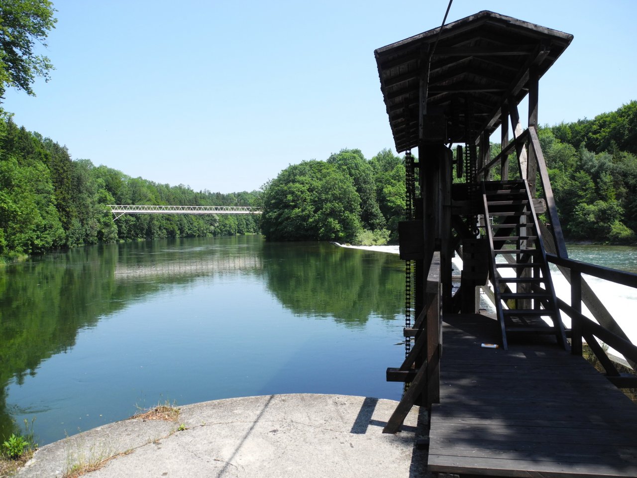 Above the weir at Steyrerm�hl