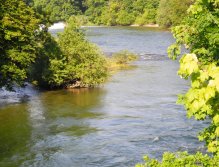 Picture from the bridge in Steyrermühl