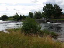 Váh, začátek úseku Chyť a pusť u Ružomberoku