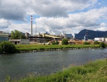 Váh u papírny v Ružomberoku