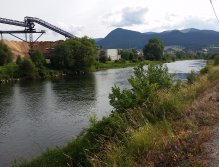 Váh nad papírnou v Ružomberoku