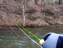 Vedení nástrahy ve slibném proudu