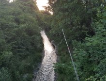 Botič pod Grébovkou brzy ráno