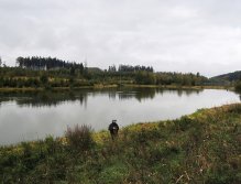 Začátek pěkného říjnového dne na mé oblíbené PK2! Rybí "aktivita" je z fotografie více než patrná, v tomto případě to ale ještě neznamená výhru! Zvláště v případech, kdy se ryby projevují častými výskoky nad hladinu a o naše nástrahy nejeví výrazný zájem!