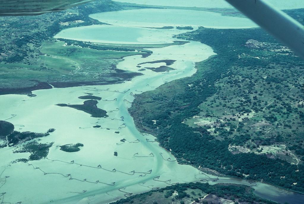 Kosi Bay mouth from the air