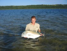 Happy fisherman