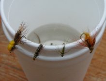 Matching the Hatch flies tied by Jarles during the event