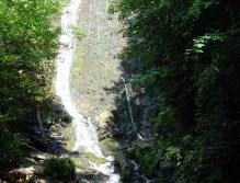 Mingo Falls, the 120' waterfall that goes into Raven's Fork