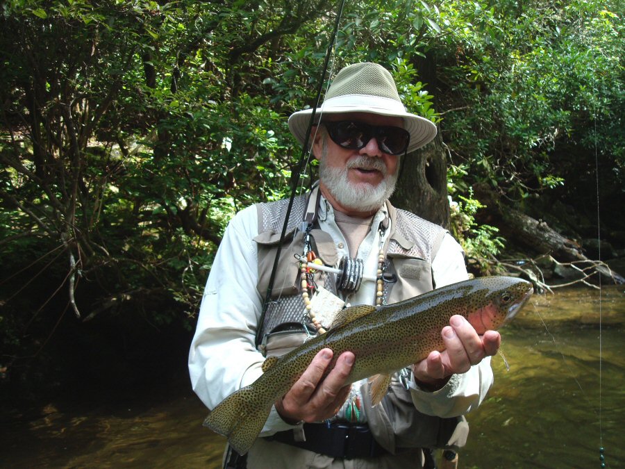 Author with a rainbow trout