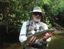Author with a rainbow trout