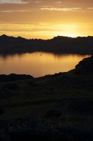 Sunset, Mid Summer Mountain Lake