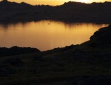 Sunset, Mid Summer Mountain Lake