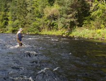 Lukáš Pazderník fishing Otava near Anín