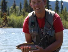 One of the Guides at Redfern Lodge with a Nice Redfern River Rainbow